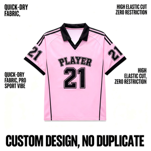 Футбольные майки с индивидуальной вышивкой для мужчин, летняя спортивная форма, дышащие быстросохнущие комплекты с воротником-поло и номерами - Product Image 2