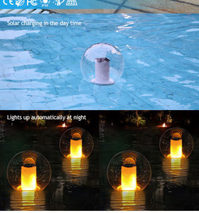 2025Cootway antorcha llama lámpara Led luz exterior flotante luz Solar <span class=keywords><strong>piscina</strong></span> luces flotantes jardín decoración del hogar - Product Image 3