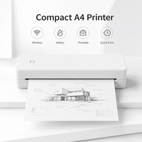 Impresora Térmica Bluetooth A4 para Teléfono y Computadora, Impresora Portátil sin Tinta, Compatible con Múltiples Tamaños de Papel y Papel para Tatuajes