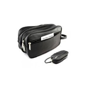 La mejor venta, neceser de fácil limpieza, nuevo diseño portátil, bolso de lavado de cuero negro para hombre S para viajar - Product Image 1
