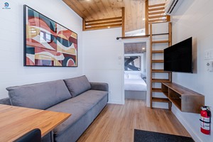Casa Container Completamente Attrezzata su Ruote, Casa Mobile Prefabbricata con Pannelli Sandwich <span class=keywords><strong>in</strong></span> <span class=keywords><strong>Acciaio</strong></span> per Uso Esterno - Product Image 6