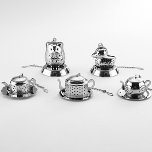 <b>Tea</b> <b>Infuser</b> 304 Stainless Steel With Chain Polished Silver Creative <b>Tea</b> Strainer For Brewing - Product Image 1