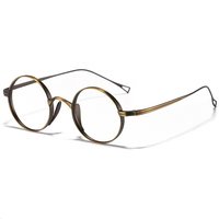 Estuche para Gafas de Titanio Puro de Fábrica, Ultraligero, Anti-luz Azul, Sin Montura, Diseño Óptico Vintage, Alta Calidad, Precio Económico al por Mayor