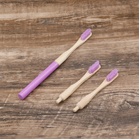 Tête remplaçable en bambou, brosse à dents noire et blanche avec tête interchangeable 1 pièce