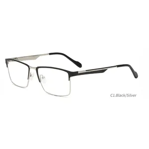 Popular Eyewear Fashion Square Metal Optical Frame Wholesale High Quality Glasses For Men