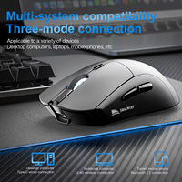 SMAILWOLF RS7 Souris de jeu sans fil tri-mode 12000dpi Capteur PAW3311 Macro Driver Ordinateur portable Ordinateur de bureau Jeu