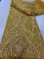 Tissu en tricot écologique 100 % polyester pour robes, costumes de scène, mariages - Accessoires en maille tubulaire entièrement perlée