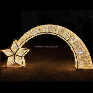 La grande étoile 3D extérieure a illuminé l'<span class=keywords><strong>illumination</strong></span> d'art de <span class=keywords><strong>Noël</strong></span> d'arche pour la décoration commerciale de festival - Product Image 1