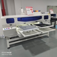 Mesin cetak kaus Printer Dtg stasiun ganda mesin injeksi langsung tinta putih Peralatan cetak baru
