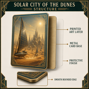 La Città Solare delle Dune: Set di Carte Collezionabili in Metallo Inciso Premium per Collezionisti Professionisti ed Appassionati di Fantascienza - Product Image 5