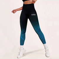 Leggings de yoga sans couture dégradé ombré pour femme, taille haute, effet ventre plat, pour entraînement, gym, fitness, sport et tenue active – Meilleures ventes