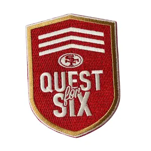 Toptan klasik vintage yamalar-San Francisco SF 49ers NFL vintage klasik İşlemeli demir on patch görev altı Logo nakış