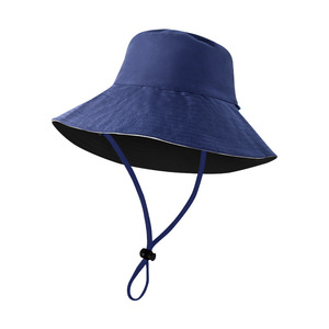 Breathable Wide Brim Sun Hat With Windproof Rope For Fishing Outdoor Activities Adult Sports Cap Solid Color - Product Image 3