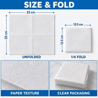 Serviettes en papier Airlaid ZAWADA jetables, imprimées en couleur, 1 pli, en pâte de bois mélangée, pliées en 4, sensation lin, douces et absorbantes