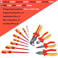 Ensemble d'outils multifonctions isolés VDE de 25 pièces, pinces d'électricien, tournevis, étui pour la réparation de véhicules à énergie nouvelle