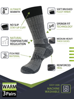 Chaussettes de randonnée en laine mérinos de haute qualité, chaussettes thermiques personnalisées pour hommes, chaudes et confortables pour l'hiver