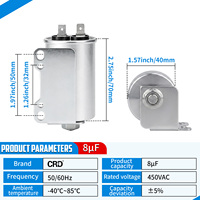 Condensateur de démarrage CBB65 certifié UL 8uF 450VAC avec inducteur intégré et support pour machine à laver, pompe à eau, ventilateur AC, moteur