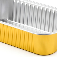Moule à pain miniature en aluminium jetable de qualité alimentaire de 200 ml avec couvercle en plastique, pour la cuisson domestique