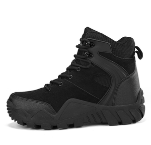 HPB01 Promotion Stock – Bottes d'entraînement montantes en daim marron désertique et noir AS33 - Product Image 6