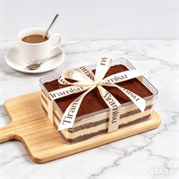 Grand Contenant Transparent en PS pour Tiramisu, Boîte à Mousse en Plastique pour Vente en Gros, Boîte à Tiramisu pour Aliments, Boîte à Gâteau
