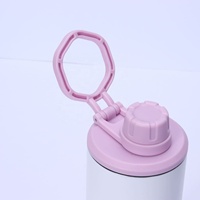 Gobelet isotherme en acier inoxydable personnalisé de 20 oz pour sublimation, avec couvercle rabattable coloré et poignée, vente en gros