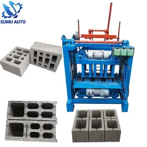 Máquina de fabricación de bloques de hormigón pequeños turcos Máquina de bloques de cemento de 6 pulgadas