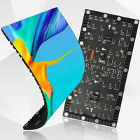 Pantalla LED Flexible Curva P2/P2.5mm, Paneles de Pantalla de Video Plegables, Módulos de Publicidad Interior Suaves para Colgar Letreros