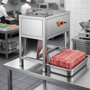 Trancheuse horizontale automatique pour viande fraîche en acier inoxydable avec cadre à quatre pieds et support transversal pour bœuf rôti, <span class=keywords><strong>pastrami</strong></span> et volaille - Product Image 2