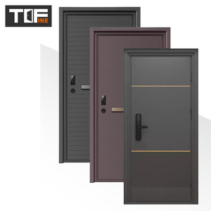 Bangladesh Crown Design Une <span class=keywords><strong>porte</strong></span> et demie <span class=keywords><strong>Porte</strong></span> en acier de sécurité insonorisée résistante à l'eau pour entrée extérieure - Product Image 2