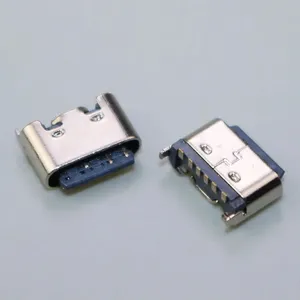 USB 3.1 Type-C Femelle Placement SMD DIP Type C 6 Pin USB SMT Socket Connecteur H5.0 Pour PCB design DIY High Current Charging