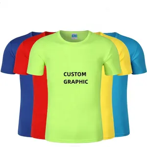 Promotional bulk polyester sports running customize logo men gym quick dry t shirt for wholesale