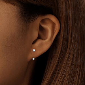CANNER Vente en gros de perles en argent sterling hypoallergéniques S925, boucles d'oreilles en zircon cubique à double usage pour femmes - Product Image 3
