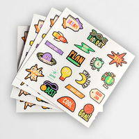 Paquete de Pegatinas Decorativas Infantiles Personalizadas al por Mayor, Resistentes al Aceite y a los Rayos UV, Autoadhesivas, para Cuadernos