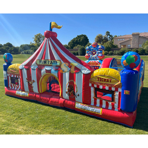 Castillo que rebota gorila inflable Combo Circus Playland Circo al aire libre Casa de rebote inflable con campo de obstáculos parque infantil - Product Image 2