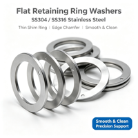 SS304 SS316 Stainless Steel Zinc Plated Retaining Ring Support Washers Flat Thin Precision Shim Rings Industrial Fasteners