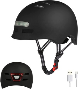Casco de <span class=keywords><strong>bicicleta</strong></span> inteligente LED para niños y adultos tipo C recargable OEM personalizado CE certificado PC + EPS materiales para montar en monopatín - Product Image 2