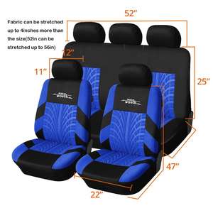 LCRTDS — housses universelles pour la protection des sièges de voiture, couvre-sièges, adaptés à la plupart des marques automobiles, en tissu Polyester, avec des motifs de traces de pneus, <span class=keywords><strong>3</strong></span> couleurs - Product Image 4