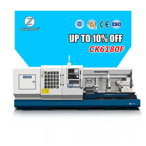 LUZHONG Heavy Duty CK6180F <span class=keywords><strong>Machine</strong></span> de tour CNC horizontale Structure à lit plat GSK Control Prix compétitif pour le traitement des métaux - Product Image 1