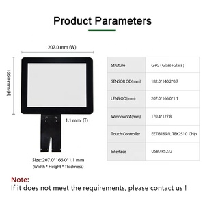 8.4 inch đa cảm ứng điện dung pcap găng tay Giao diện USB eeti3189/ilitek2510 màn hình cảm ứng Kính Kích thước trung bình - Product Image 3