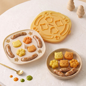 Moule de cuisson antiadhésif pour gâteau vapeur à la saucisse, moule en silicone 3D personnalisé de qualité alimentaire pour aliments complémentaires pour bébés - Product Image 2