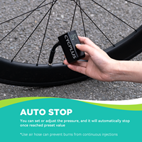 Pompe à air pour vélo miniature automatique intelligente rechargeable, petite pompe à vélo électrique sans fil