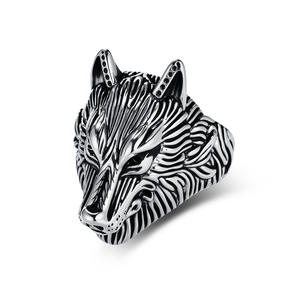 Wolf Head <b>Men's</b> <b>Ring</b> <b>Titanium</b> Steel Gold Black Silver Animal Zodiac Jewelry Gift for <b>Men</b> Fashion <b>Rings</b> - Product Image 5