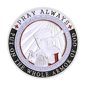 فَرْدوا معدات الله الكاملة، عملة الصلاة الدائمة التذكارية، عملة تذكارية قابلة للجمع مطلية بالفضة والذهب، عملة تذكارية - Product Image 6