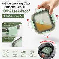 Premium BPA-freie Faltbare Quadratische Silikon 500ML Hochwertige Lebensmittelbehälter mit Plastikdeckel Auslaufsicher Mikrowellengeeignet Zusammenklappbar