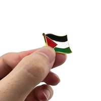 Livraison rapide Stock personnalisé Designer Palestine Poing Drapeau Pays Badge Drapeau en métal Épinglette en émail