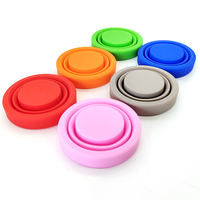 Mug pliable en silicone de qualité alimentaire coloré 100ML sans BPA, tasse à eau réutilisable pliable