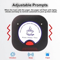 Système d'appel sans fil étanche pour restaurants avec 20 bipeurs de table, portée longue distance 1000 mètres, alertes sonores et lumineuses pour cafés