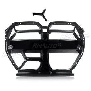 Rejillas Delanteras para BMW G80 G81 M3 G82 G83 M4 2021-2023, Estilo Fibra de Carbono, Color Negro Brillante, Rejilla para Capó con ACC - Product Image 6