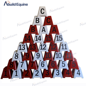 Segnalatore per Salto Ostacoli Equestri in Nylon Bianco/<span class=keywords><strong>Rosso</strong></span> con Logo Personalizzato - Product Image 5