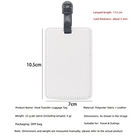 Étiquettes de bagage en polyester à paillettes pour sublimation, porte-images vierges brillants pour valises, idéales pour l'impression par transfert thermique – Collection Business Elite